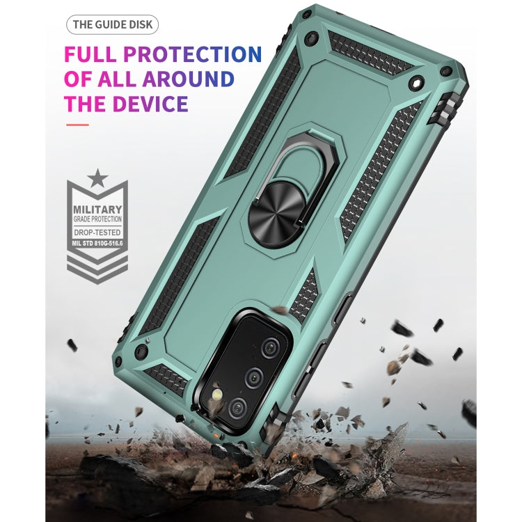 For Samsung Galaxy A02s (US Version) Shockproof TPU + PC Protective Case with 360 Degree Rotating Holder