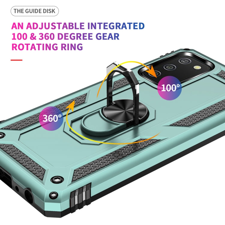 For Samsung Galaxy A02s (US Version) Shockproof TPU + PC Protective Case with 360 Degree Rotating Holder
