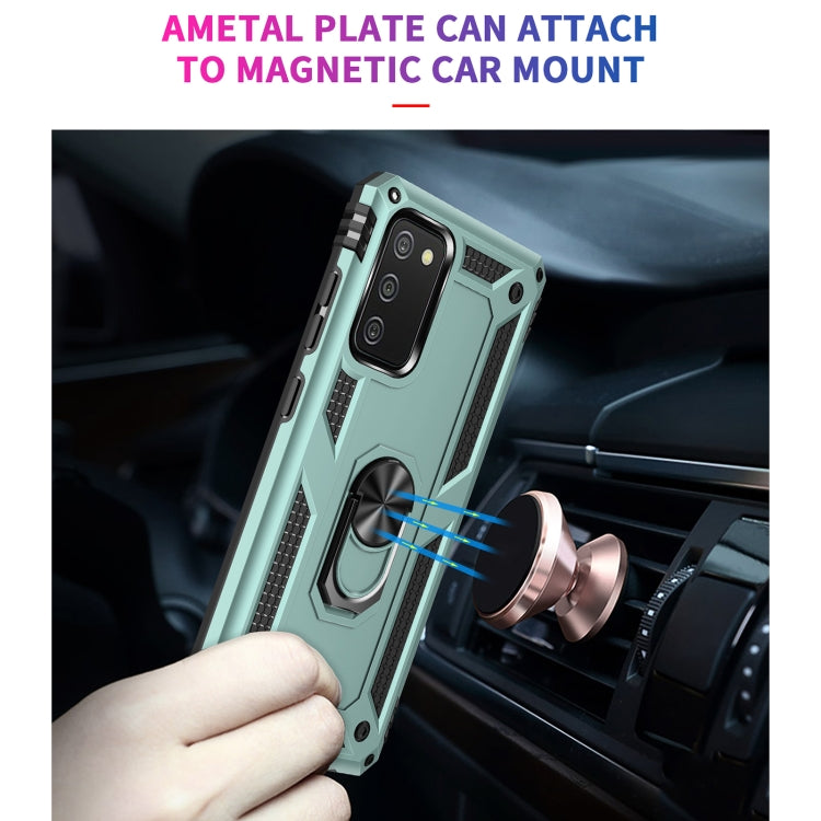 For Samsung Galaxy A02s (US Version) Shockproof TPU + PC Protective Case with 360 Degree Rotating Holder