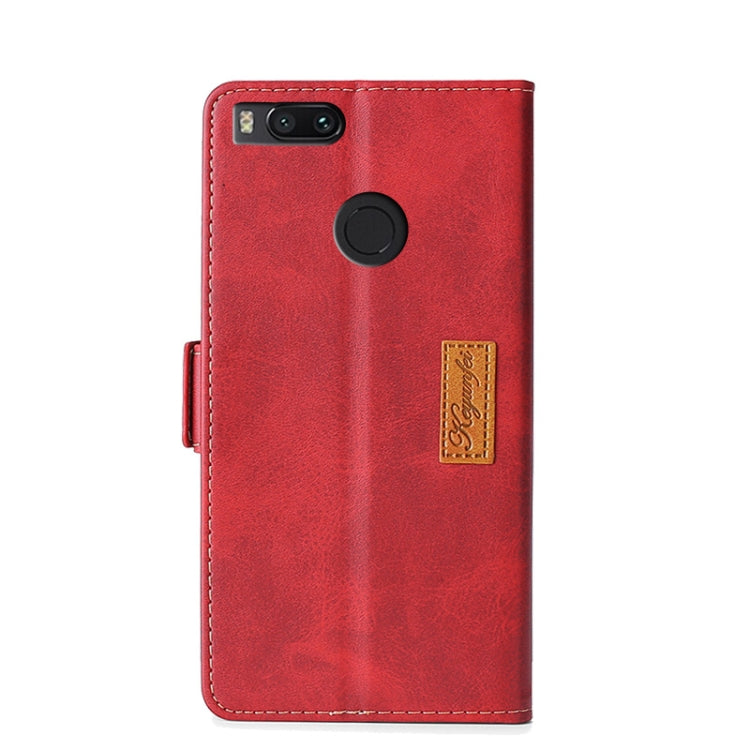 For Xiaomi Mi 5X / A1 Retro Texture Contrast Color Side Buckle Horizontal Flip Leather Case with Holder & Card Slots & Wallet