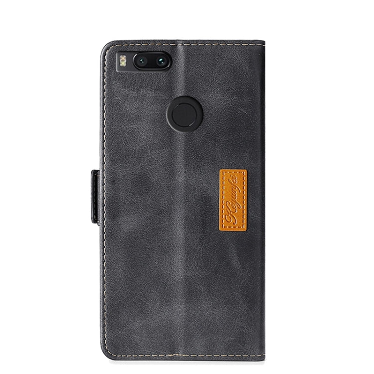 For Xiaomi Mi 5X / A1 Retro Texture Contrast Color Side Buckle Horizontal Flip Leather Case with Holder & Card Slots & Wallet