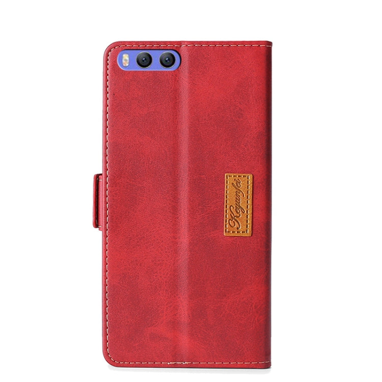 For Xiaomi Mi 6 Retro Texture Contrast Color Side Buckle Horizontal Flip Leather Case with Holder & Card Slots & Wallet