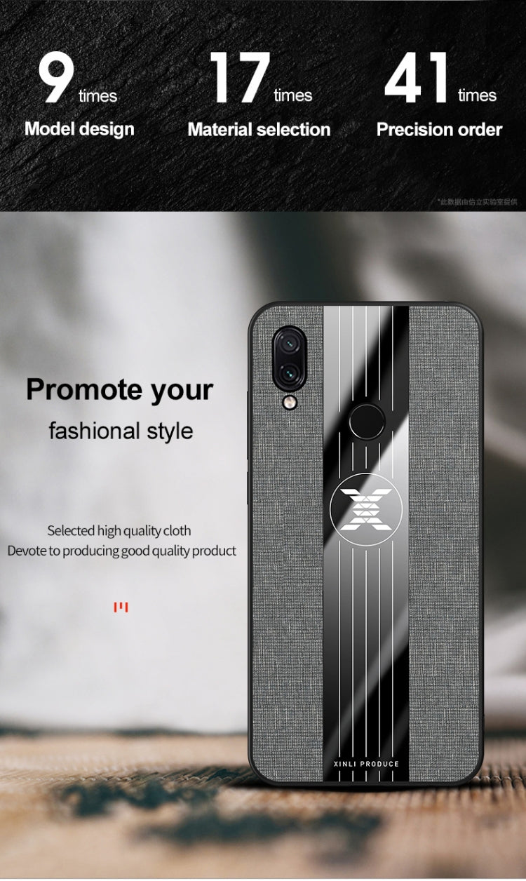 For Xiaomi Redmi 7 XINLI Stitching Cloth Texture Shockproof TPU Protective Case