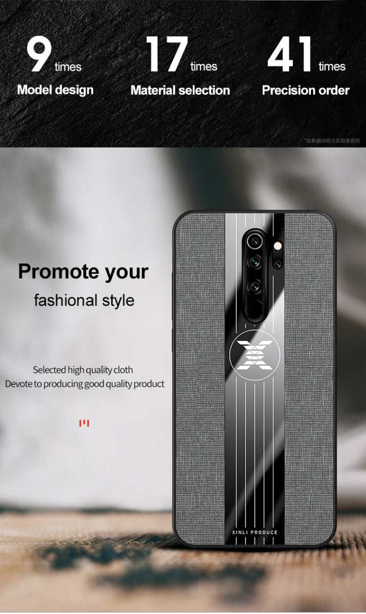 For Xiaomi Redmi Note 8 Pro XINLI Stitching Cloth Texture Shockproof TPU Protective Case