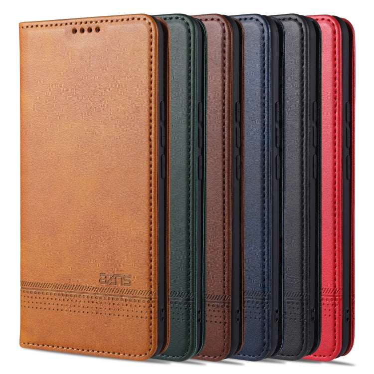 For vivo X60 5G AZNS Magnetic Calf Texture Horizontal Flip Leather Case with Card Slots & Holder & Wallet