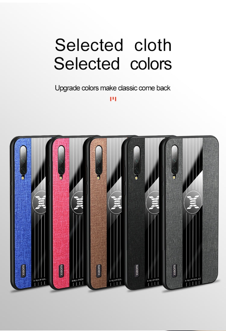 For Xiaomi Mi CC9 XINLI Stitching Cloth Texture Shockproof TPU Protective Case