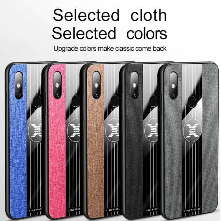 For Xiaomi Mi Max 3 XINLI Stitching Cloth Texture Shockproof TPU Protective Case