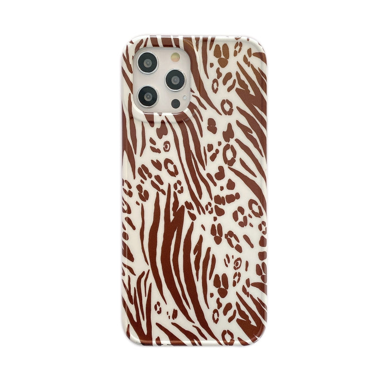 For iPhone 12 Leopard Series IMD Shockproof Protective Case