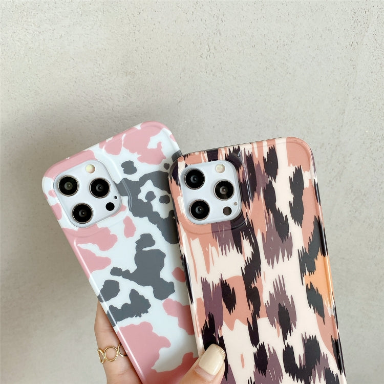 For iPhone 12 Leopard Series IMD Shockproof Protective Case