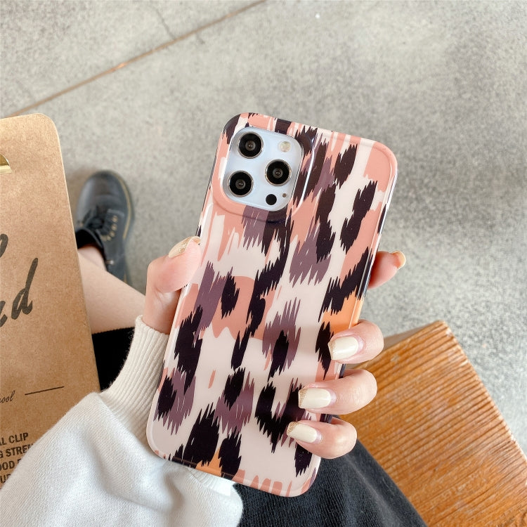 For iPhone 12 Pro Leopard Series IMD Shockproof Protective Case