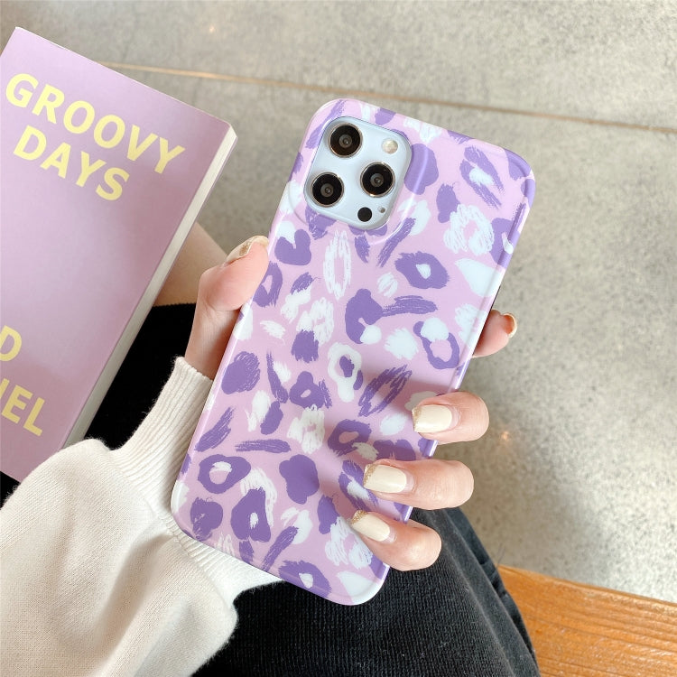For iPhone 12 Pro Max Leopard Series IMD Shockproof Protective Case