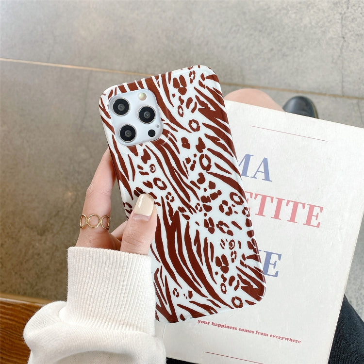 For iPhone 12 Pro Max Leopard Series IMD Shockproof Protective Case
