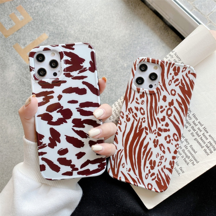 For iPhone 12 Pro Max Leopard Series IMD Shockproof Protective Case