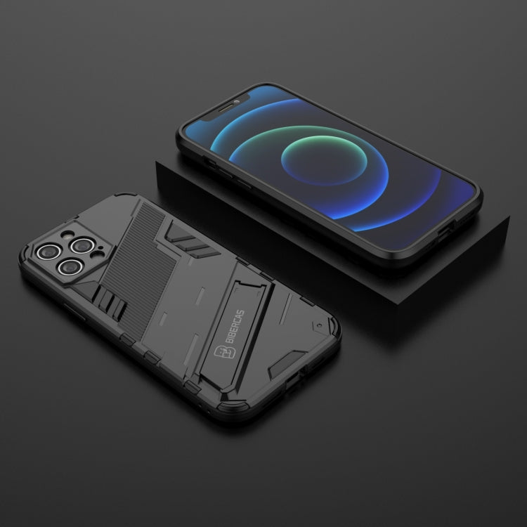 For iPhone 12 Pro Max Punk Armor 2 in 1 PC + TPU Shockproof Case with Invisible Holder
