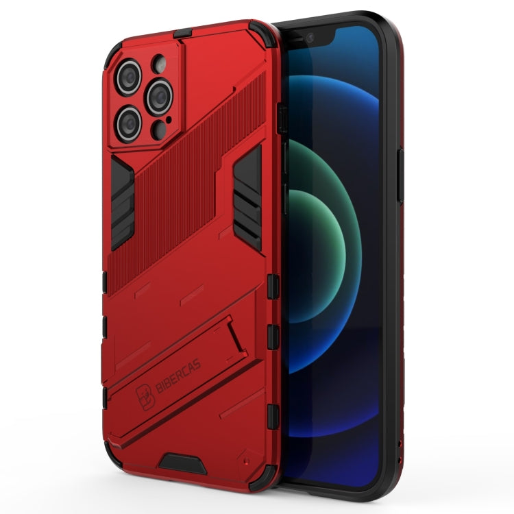 For iPhone 12 Pro Max Punk Armor 2 in 1 PC + TPU Shockproof Case with Invisible Holder