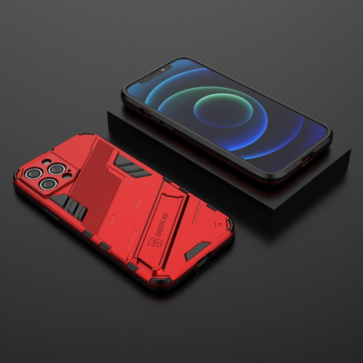 For iPhone 12 Pro Max Punk Armor 2 in 1 PC + TPU Shockproof Case with Invisible Holder
