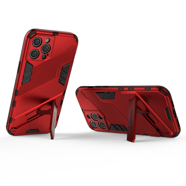 For iPhone 12 Pro Max Punk Armor 2 in 1 PC + TPU Shockproof Case with Invisible Holder