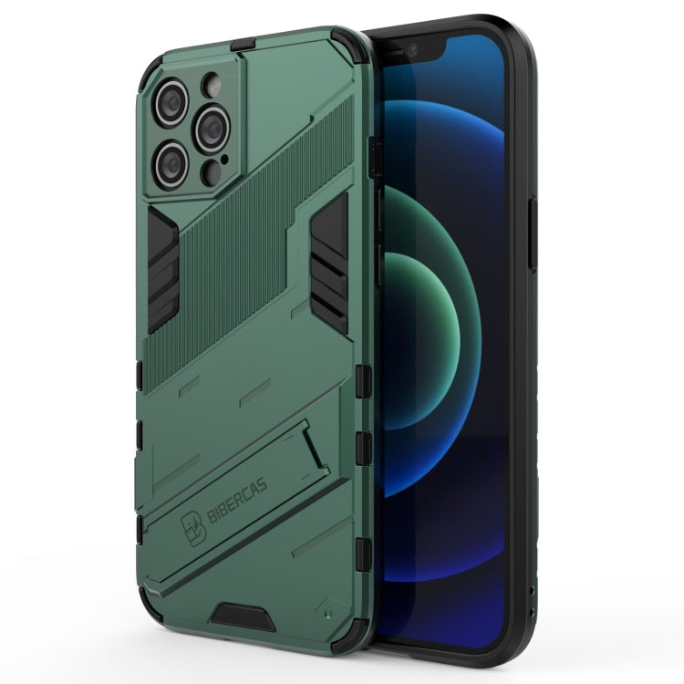 For iPhone 12 Pro Max Punk Armor 2 in 1 PC + TPU Shockproof Case with Invisible Holder
