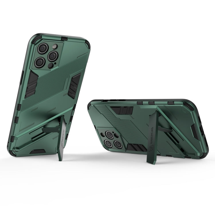 For iPhone 12 Pro Max Punk Armor 2 in 1 PC + TPU Shockproof Case with Invisible Holder