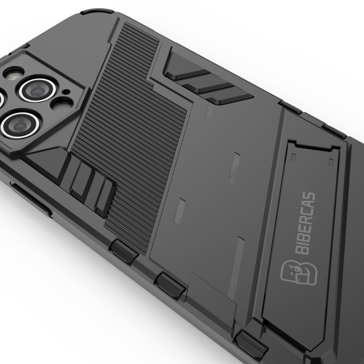 For iPhone 12 Pro Max Punk Armor 2 in 1 PC + TPU Shockproof Case with Invisible Holder