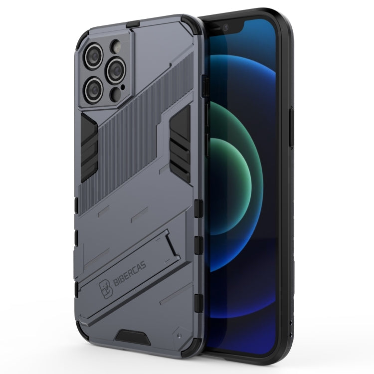 For iPhone 12 Pro Max Punk Armor 2 in 1 PC + TPU Shockproof Case with Invisible Holder