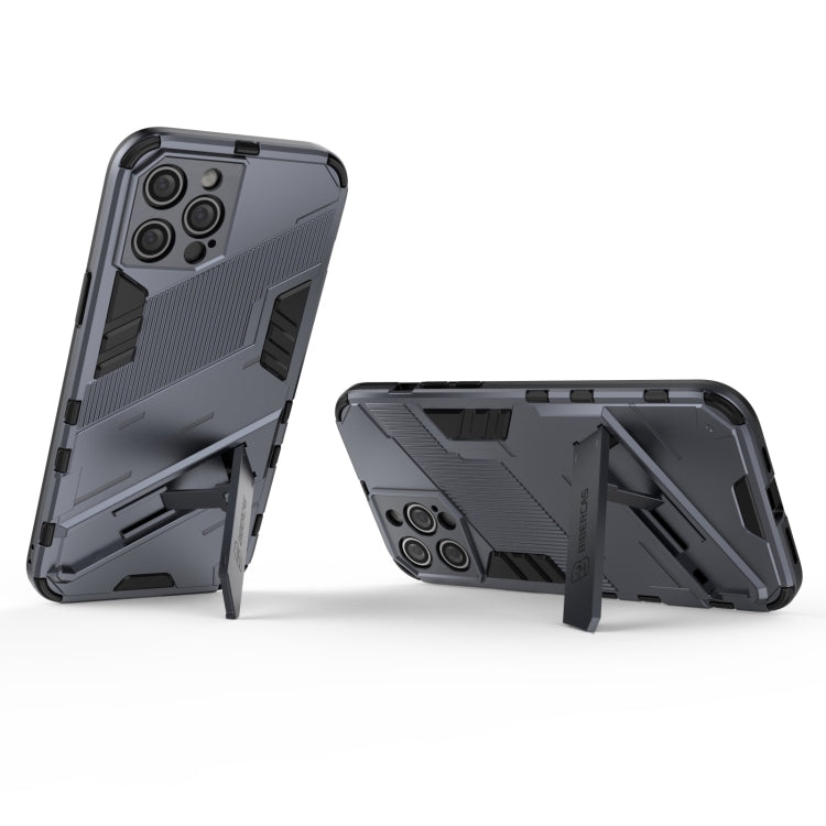 For iPhone 12 Pro Max Punk Armor 2 in 1 PC + TPU Shockproof Case with Invisible Holder