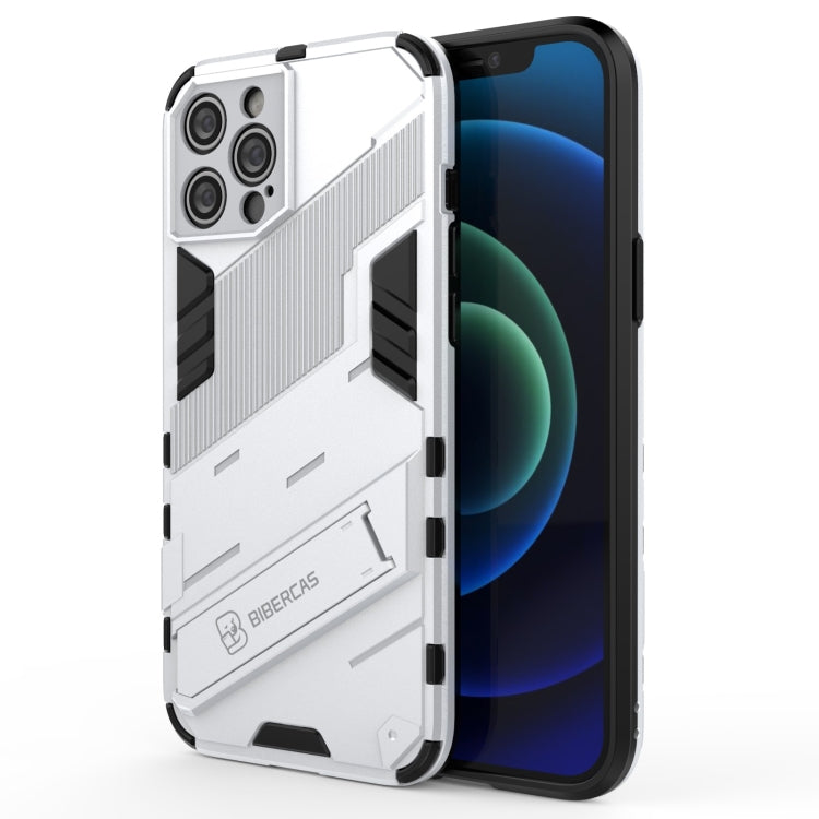 For iPhone 12 Pro Max Punk Armor 2 in 1 PC + TPU Shockproof Case with Invisible Holder