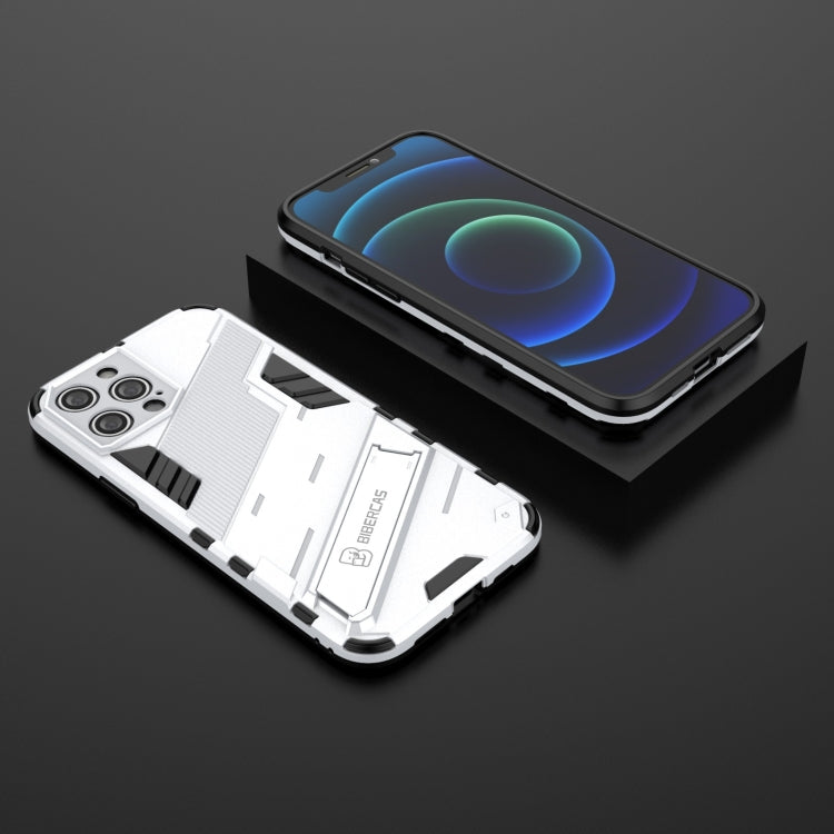 For iPhone 12 Pro Max Punk Armor 2 in 1 PC + TPU Shockproof Case with Invisible Holder