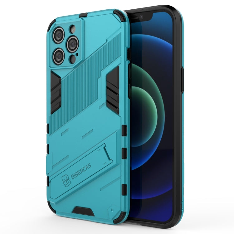 For iPhone 12 Pro Max Punk Armor 2 in 1 PC + TPU Shockproof Case with Invisible Holder