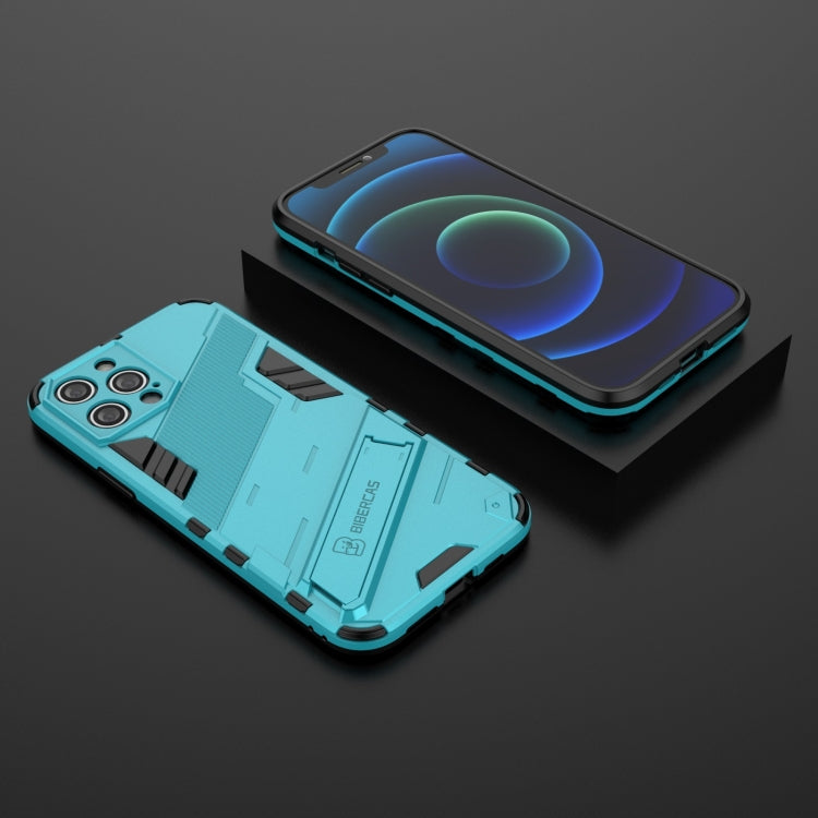 For iPhone 12 Pro Max Punk Armor 2 in 1 PC + TPU Shockproof Case with Invisible Holder