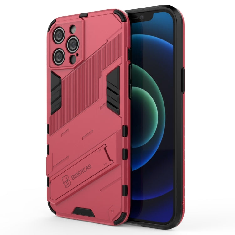 For iPhone 12 Pro Max Punk Armor 2 in 1 PC + TPU Shockproof Case with Invisible Holder