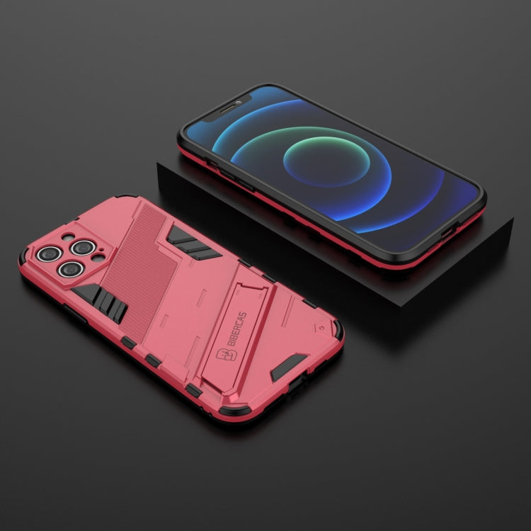 For iPhone 12 Pro Max Punk Armor 2 in 1 PC + TPU Shockproof Case with Invisible Holder
