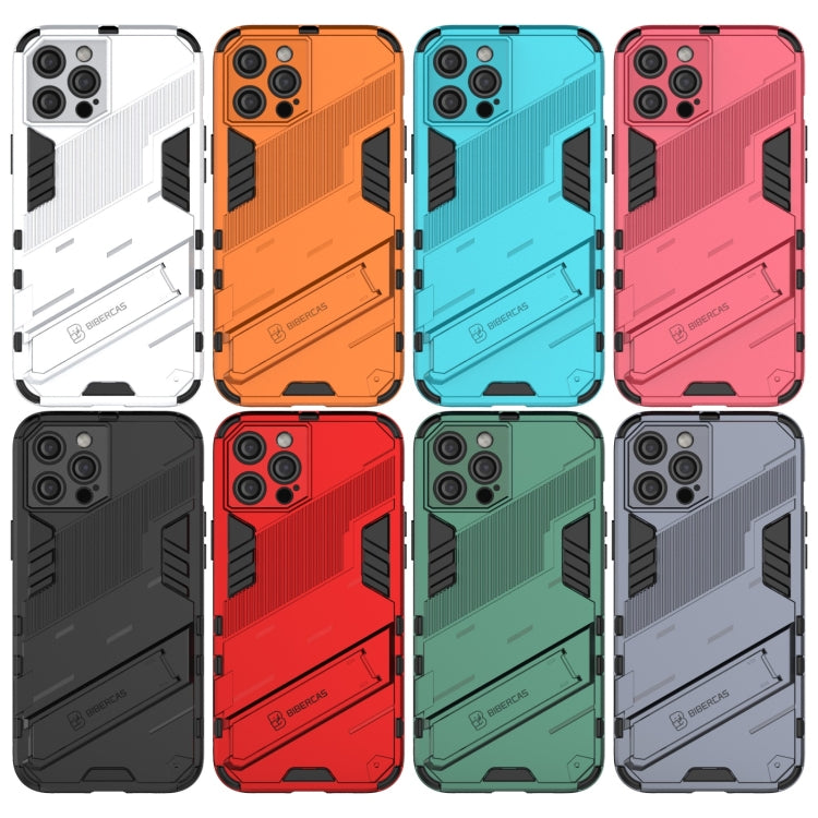 For iPhone 12 Pro Max Punk Armor 2 in 1 PC + TPU Shockproof Case with Invisible Holder