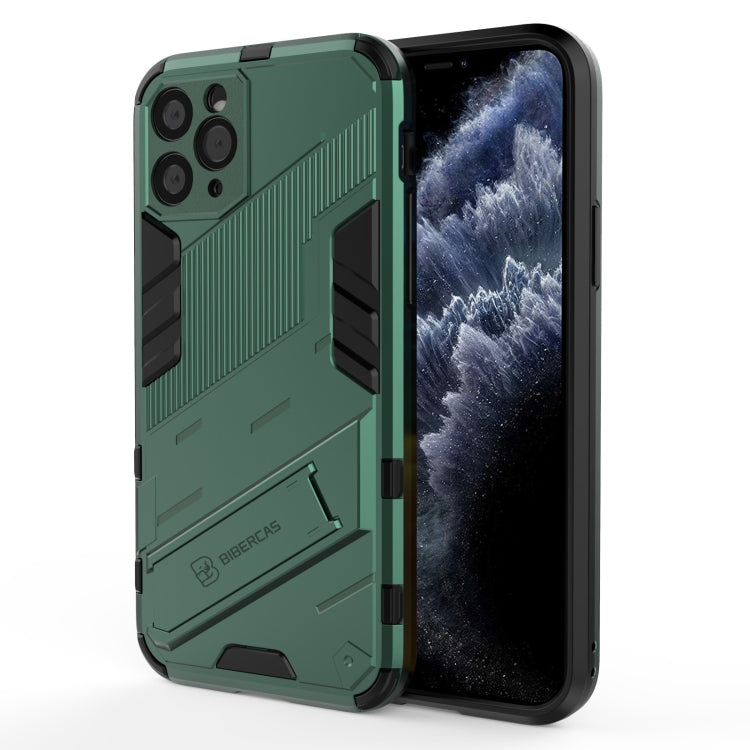 For iPhone 11 Pro Punk Armor 2 in 1 PC + TPU Shockproof Case with Invisible Holder