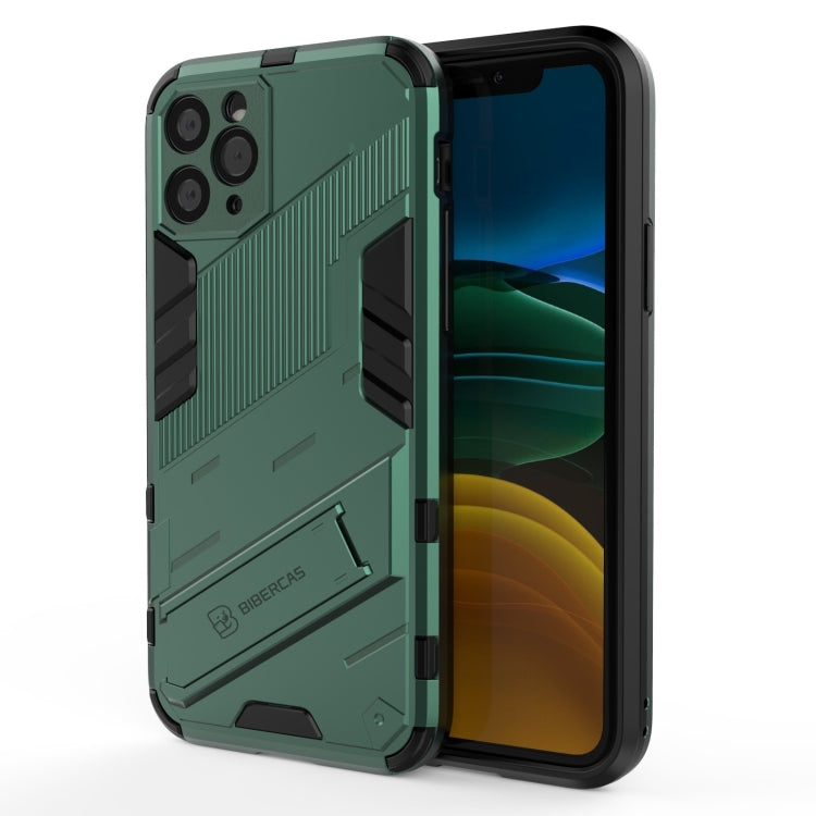 For iPhone 11 Punk Armor 2 in 1 PC + TPU Shockproof Case with Invisible Holder