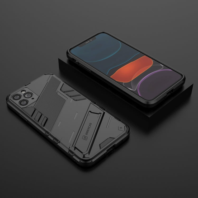 For iPhone 11 Pro Max Punk Armor 2 in 1 PC + TPU Shockproof Case with Invisible Holder