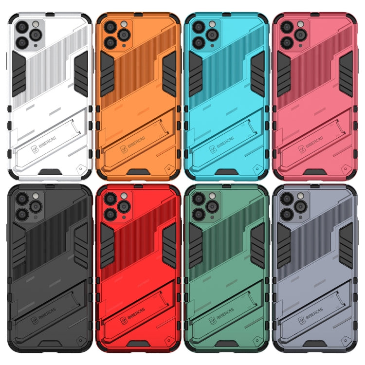For iPhone 11 Pro Max Punk Armor 2 in 1 PC + TPU Shockproof Case with Invisible Holder