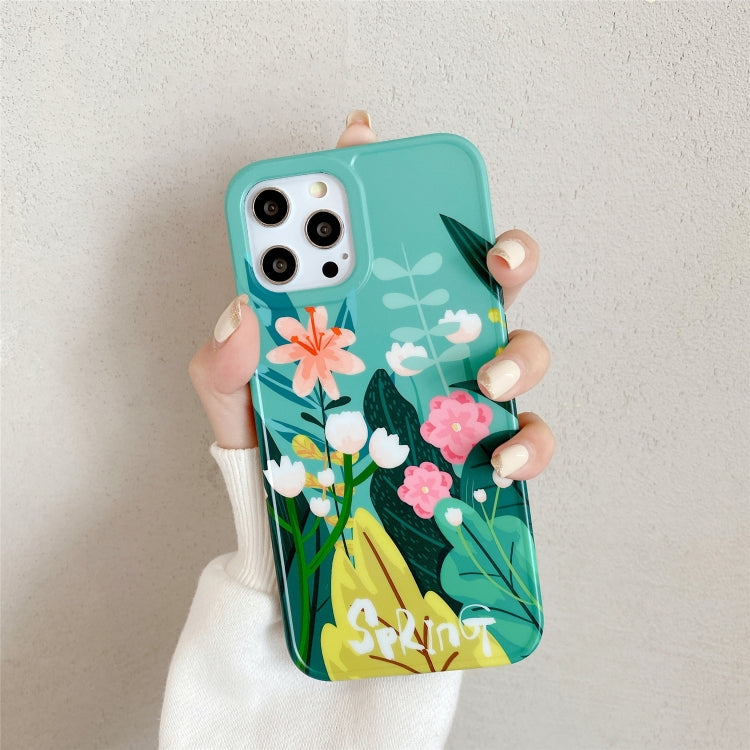 For iPhone 12 mini Painted Pattern IMD Shockproof Protective Case