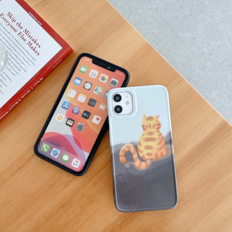 For iPhone 12 mini Painted Pattern IMD Shockproof Protective Case