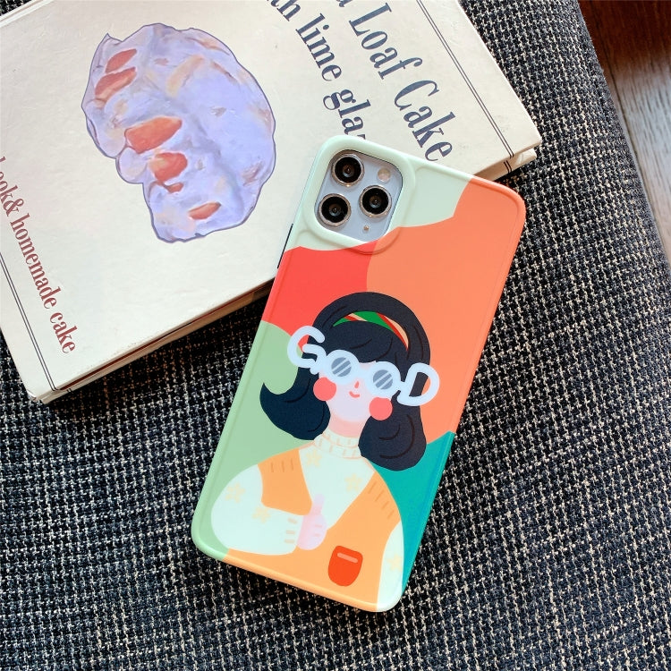 For iPhone 12 Painted Pattern IMD Shockproof Protective Case