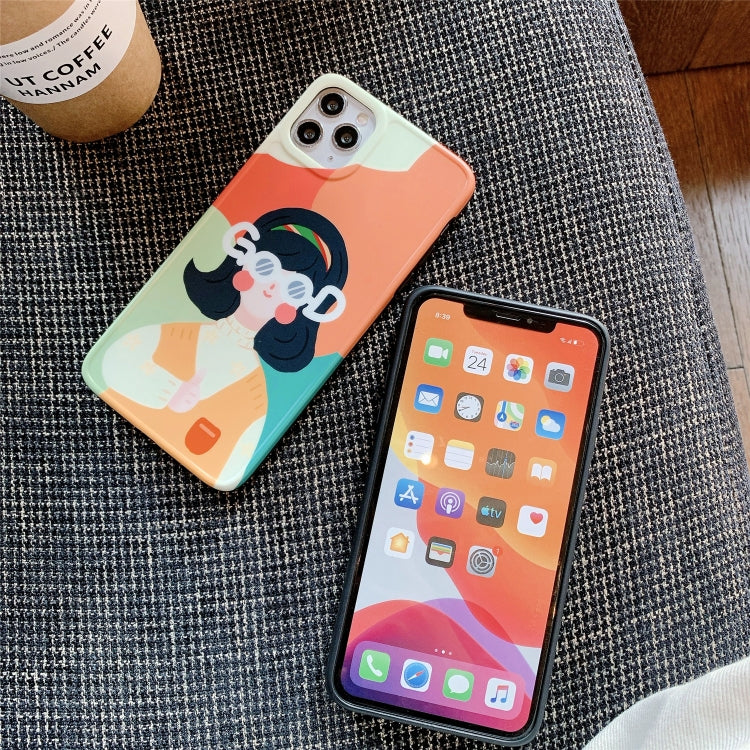 For iPhone 12 Pro Max Painted Pattern IMD Shockproof Protective Case