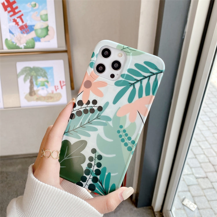 For iPhone 12 Pro Max Painted Pattern IMD Shockproof Protective Case