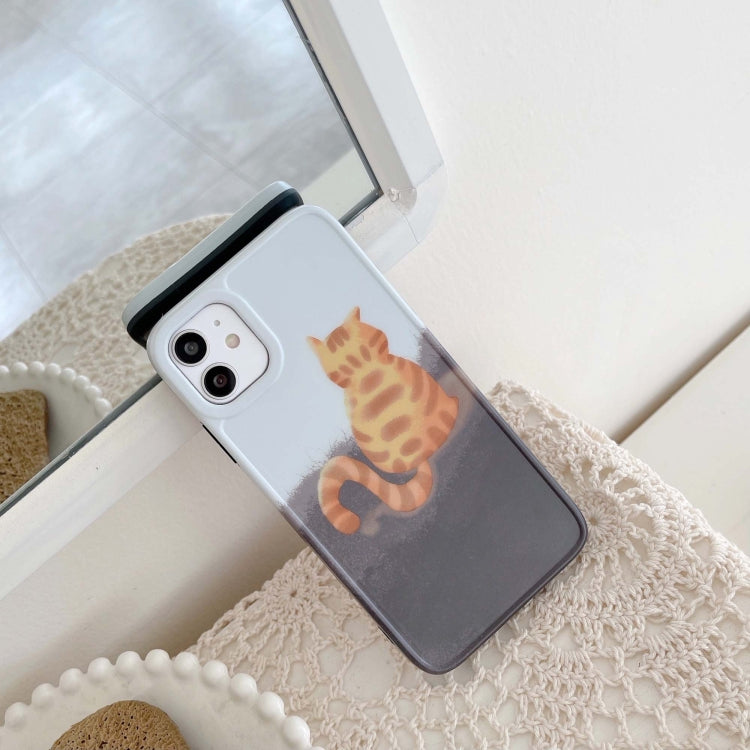 For iPhone 12 Pro Max Painted Pattern IMD Shockproof Protective Case
