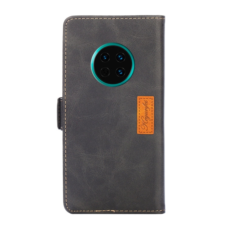 For Huawei Mate 30 Retro Texture Contrast Color Side Buckle Horizontal Flip Leather Case with Holder & Card Slots & Wallet