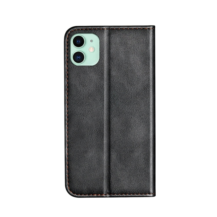 For iPhone 11 Business Solid Color Stitching Horizontal Flip Leather Case, with Holder & Card Slots & Wallet