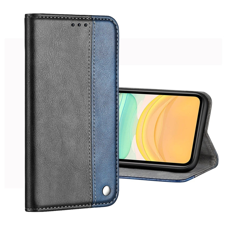 For iPhone 11 Business Solid Color Stitching Horizontal Flip Leather Case, with Holder & Card Slots & Wallet