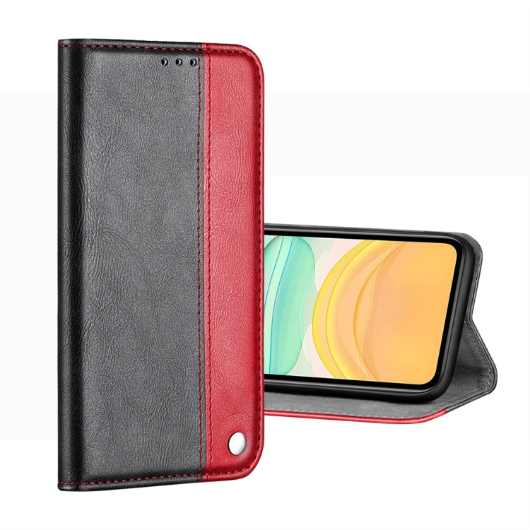 For iPhone 11 Business Solid Color Stitching Horizontal Flip Leather Case, with Holder & Card Slots & Wallet