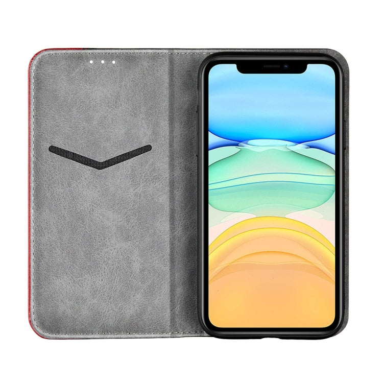 For iPhone 11 Business Solid Color Stitching Horizontal Flip Leather Case, with Holder & Card Slots & Wallet