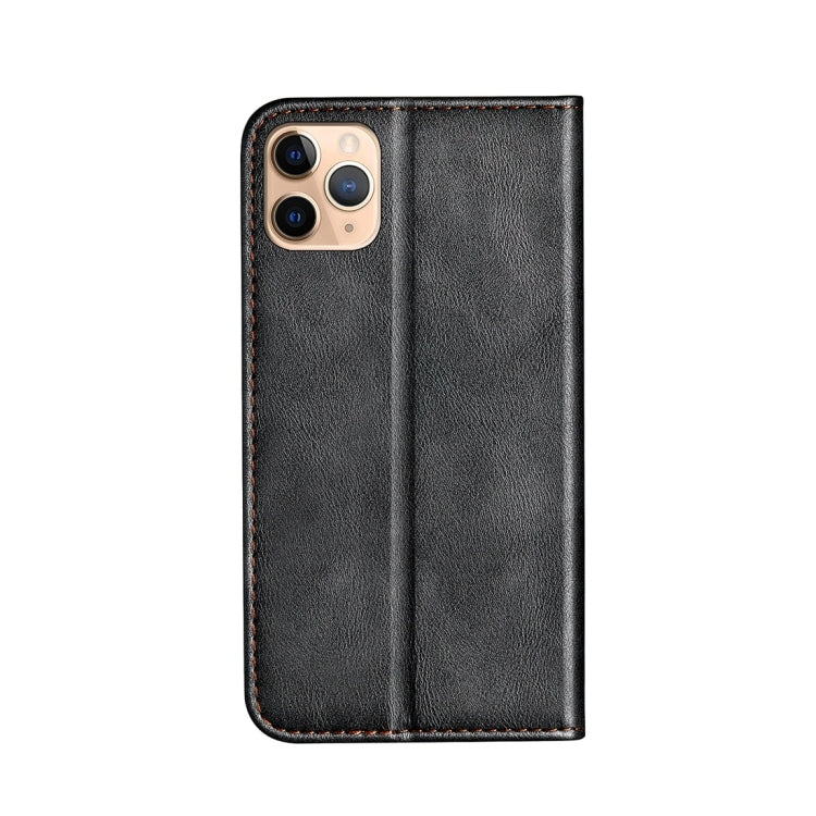 For iPhone 11 Pro Max Business Solid Color Stitching Horizontal Flip Leather Case, with Holder & Card Slots & Wallet