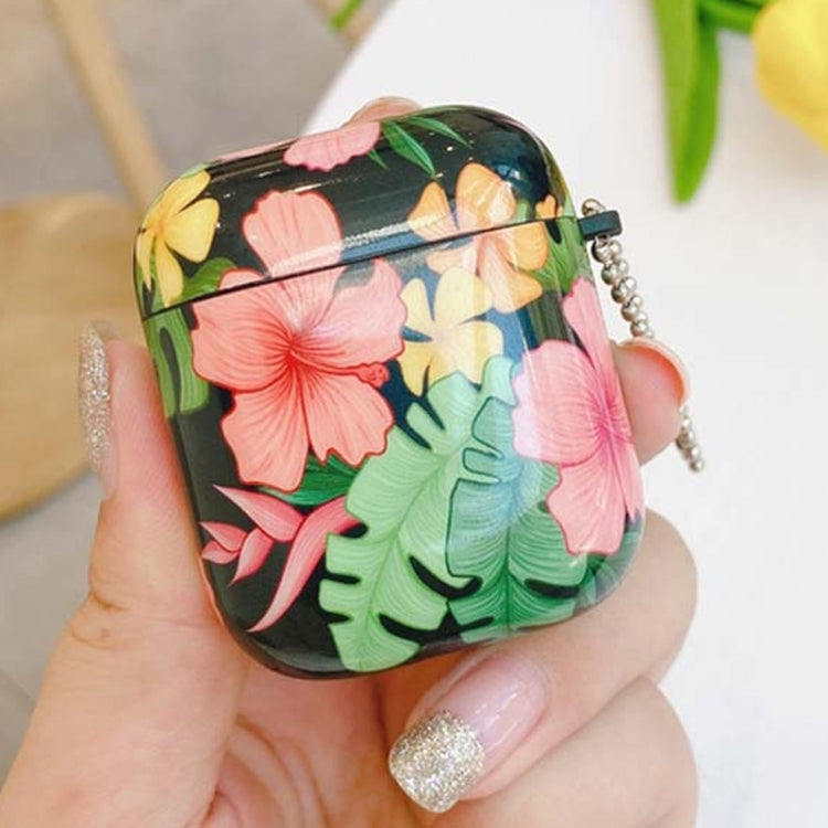 Painted Flower Tree IMD Shockproof Protective Case For AirPods 1 / 2